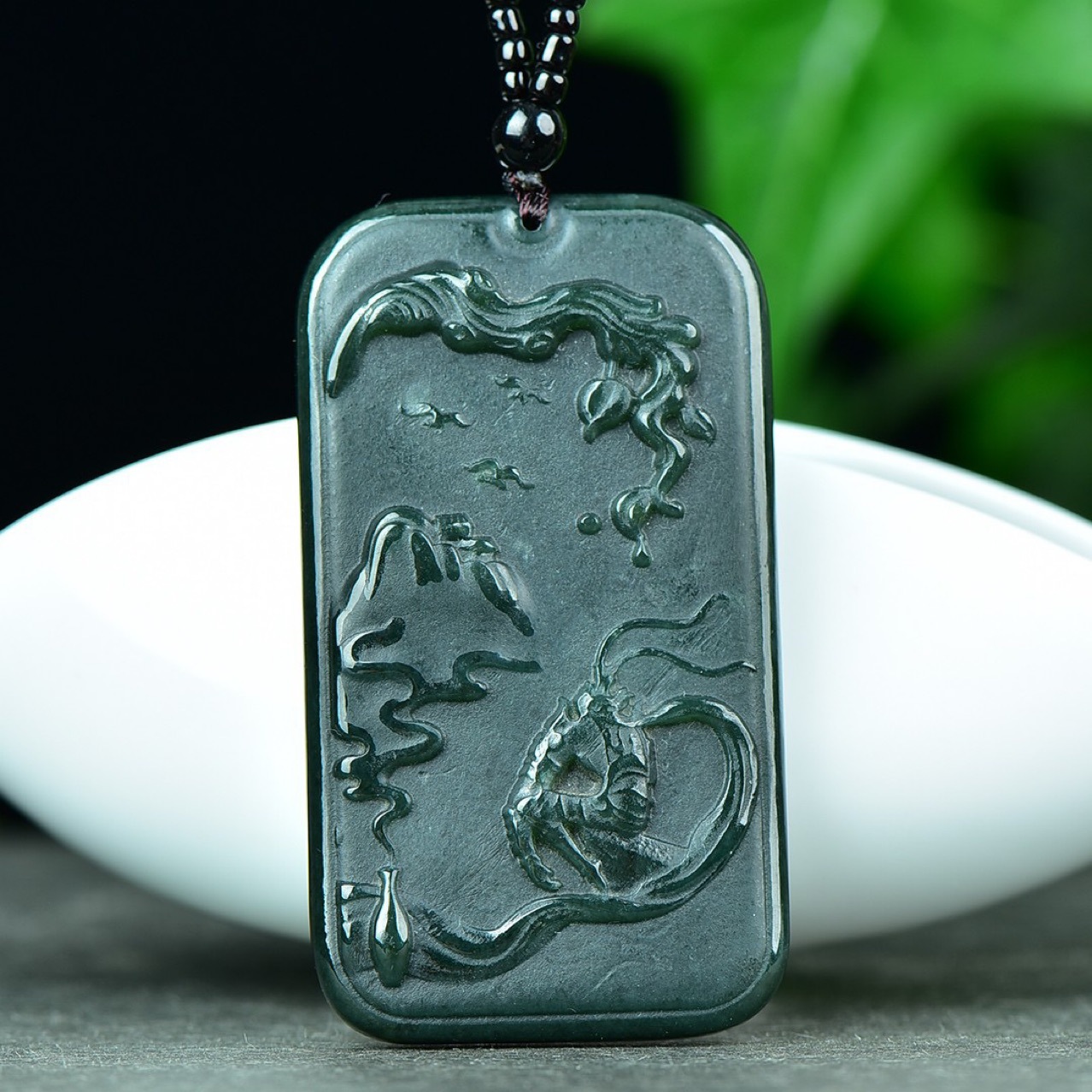 Picture of Xinjiang Hetian Jade Great Sage Guanyin Maitreya Pendant Jade Eight Patron Deity Twelve Zodiac Tiger Pendant Live
