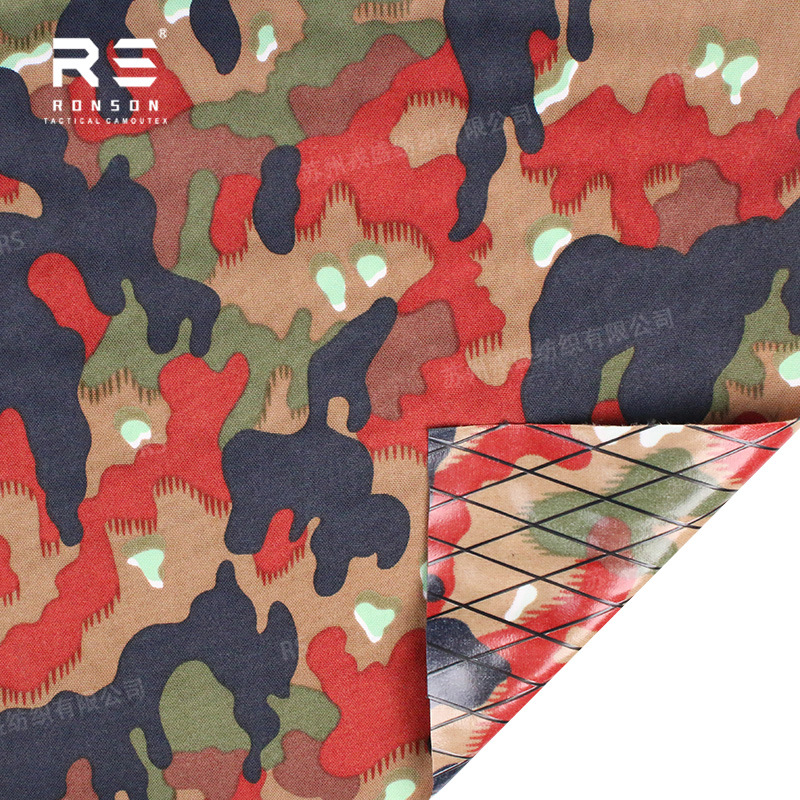 Picture of Taz83 Swiss Bloody Camouflage 500D Nylon X-Pac Composite Diamond Plaid Fabric Waterproof Outdoor Lightweight