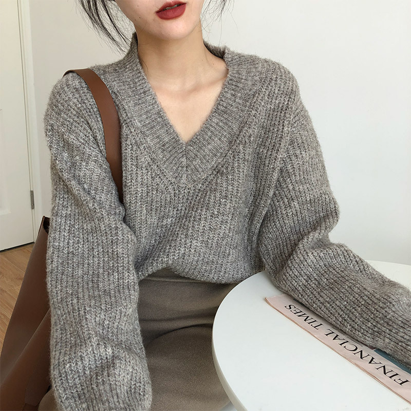 Women's Loose Autumn and Winter Korean Style Retro Sweater