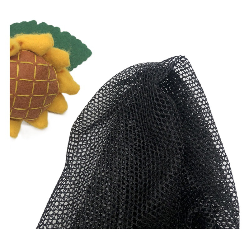 In stock supply polyester A005 hexagonal mesh cloth single-eye mesh cloth stroller bag backpack laundry bag mesh cloth