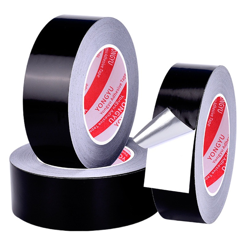Black masking aluminum foil tape thickened electronic signal shielding anti-interference anti-aging black tin foil for shading