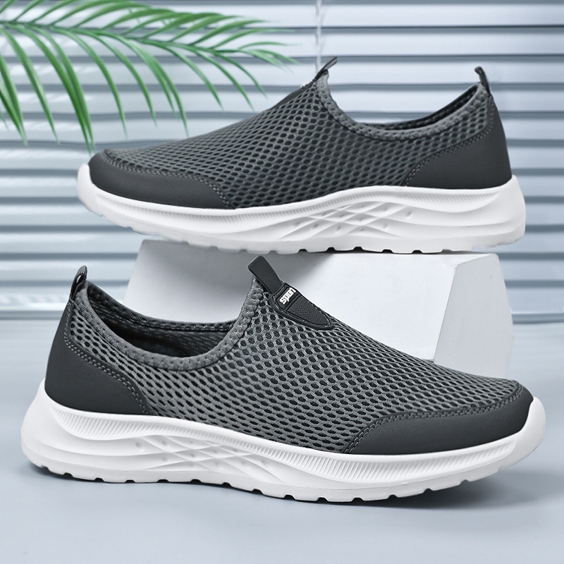 Men's New Summer Shoes, Mesh Breathable Non-Stinky Casual Shoes, One-Legged Private Gift Shoes, Large Size Dad Shoes
