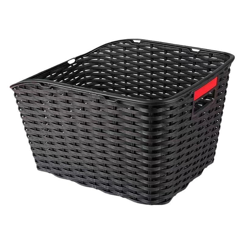 Bicycle Basket, Large Plastic School Bag Basket, Mountain Bike Rear Basket, Foldableing Electric Vehicle Vegetable Basket, Cycling Accessories
