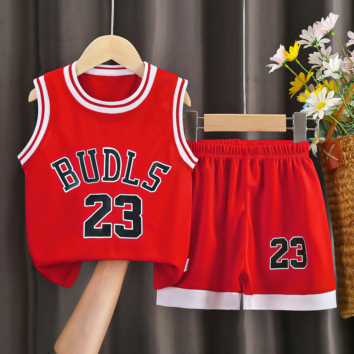 Picture of Children's short-sleeved ball suit boys sportswear girls quick-drying breathable shorts big children's children's clothing wholesale