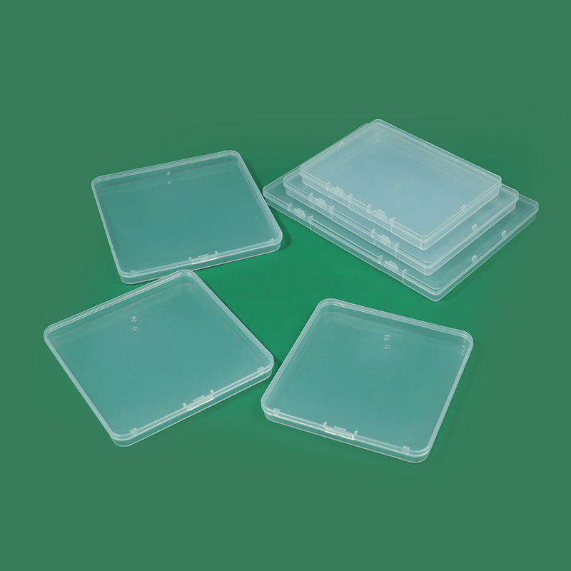 A Variety of 1.5cm High Square Box Plastic Cross-Border Flat Box with Lid High Transparent Box Parts Box Pp Mobile Phone Case Storage Box