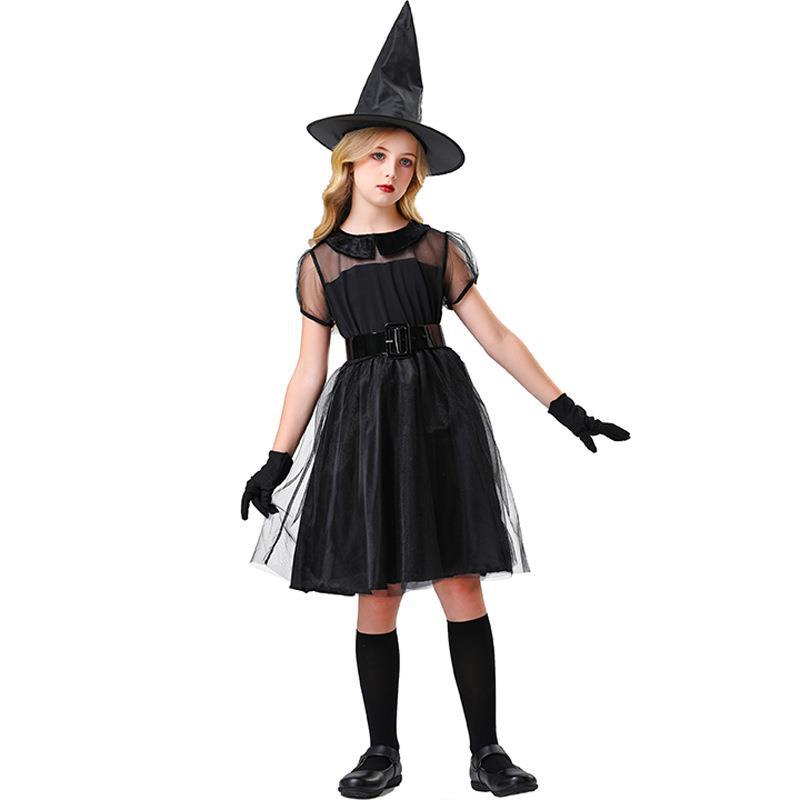 Picture of Foreign Trade European and American Halloween Children's dress Cos Witch Clothes Cosplay suit Stage Performance Clothes