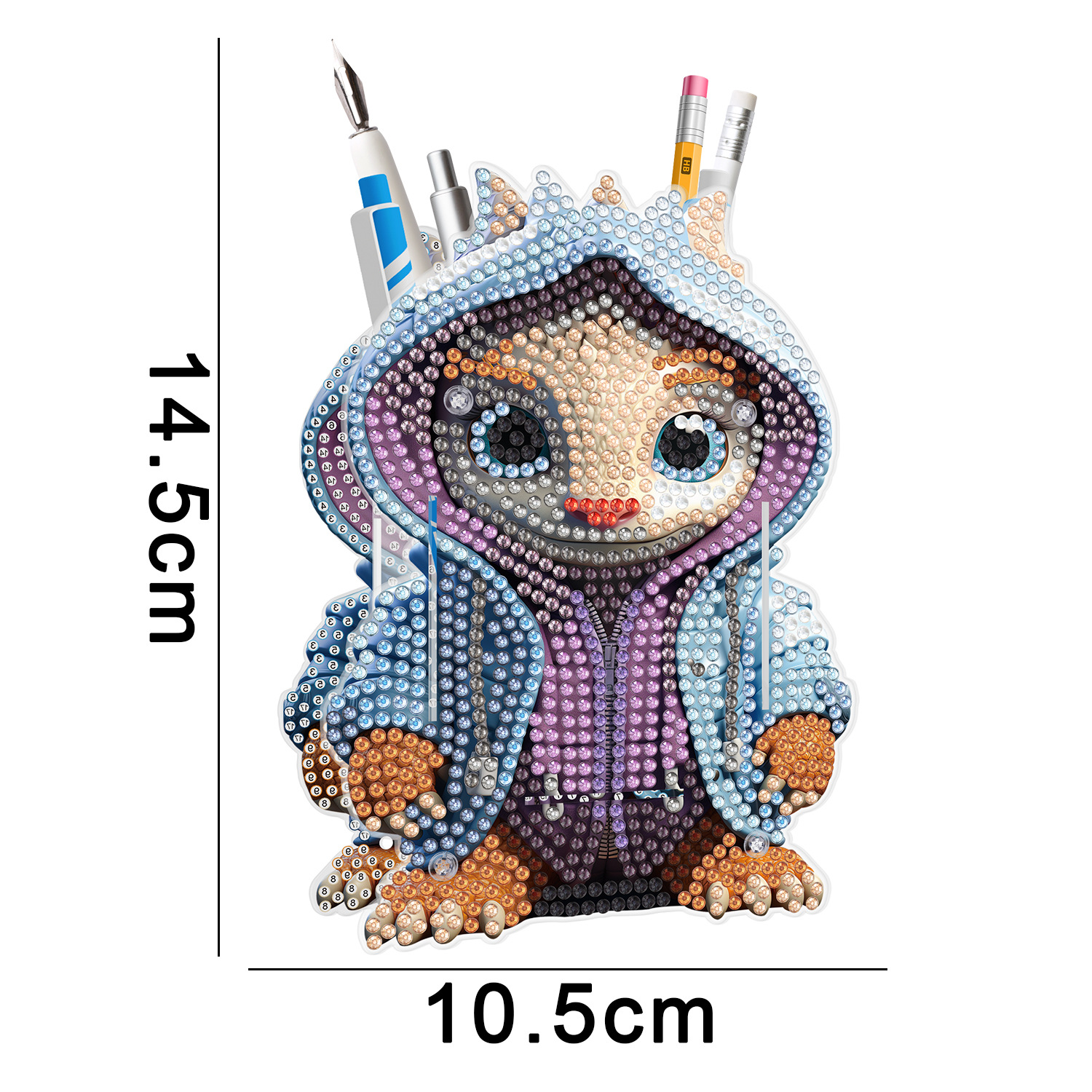 Picture of Diamond painting peripheral pen holder transparent PVC pen holder foreign trade new creative handmade stick drill desktop storage ornaments