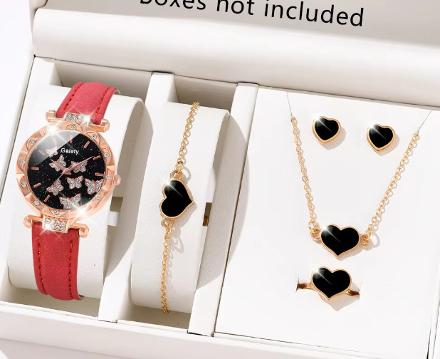 Picture of New TikTok Popular Women's Watch Fashion Personality Simple Watch Butterfly Digital Belt Watch Set