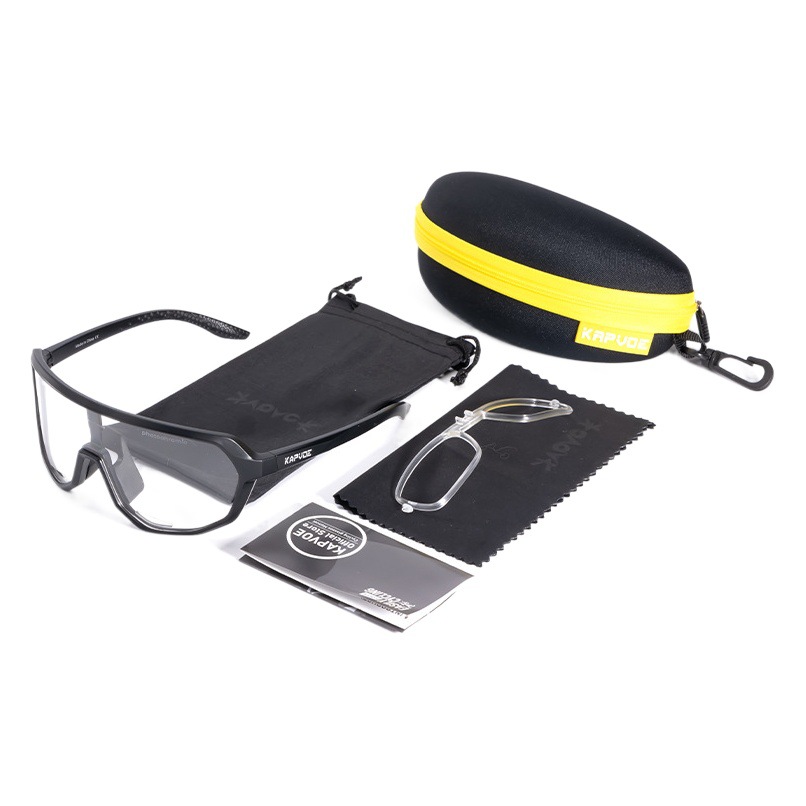 Kapvoe Color-Changing Cycling Glasses Running Bicycle Day and Night Dual-Use Windproof and Sandproof Goggles