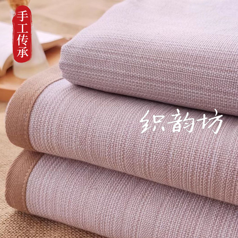 Shandong Coarse Cotton Bed Sheet, Thickened and Densely Woven, Suitable for Air-Conditioned Dormitory Beds, Pure Cotton and Linen Three-Piece Set, Coarse Cloth Summer Mat