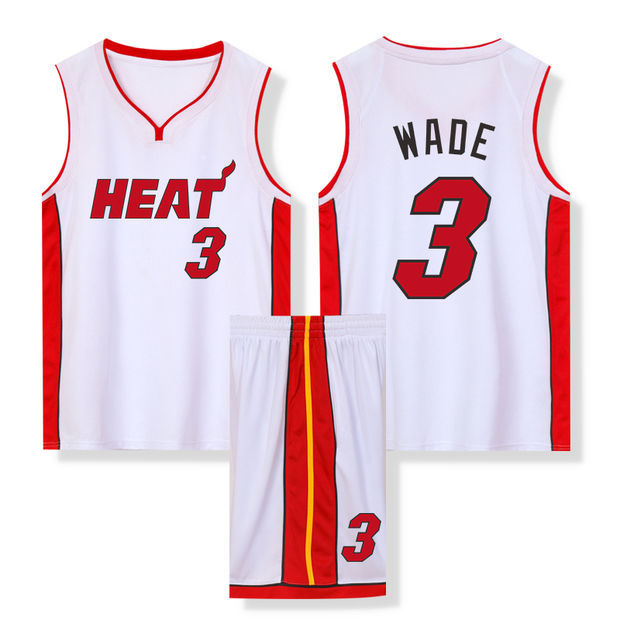 Picture of Heat Wade No.3 Jersey New Season Basketball Uniform Competition Training Team Uniform Set Printing Number