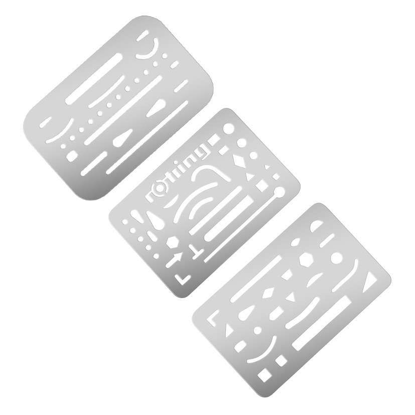 Stainless steel eraser picture stainless steel drawing template mechanical drawing tool design cross-border eraser shield