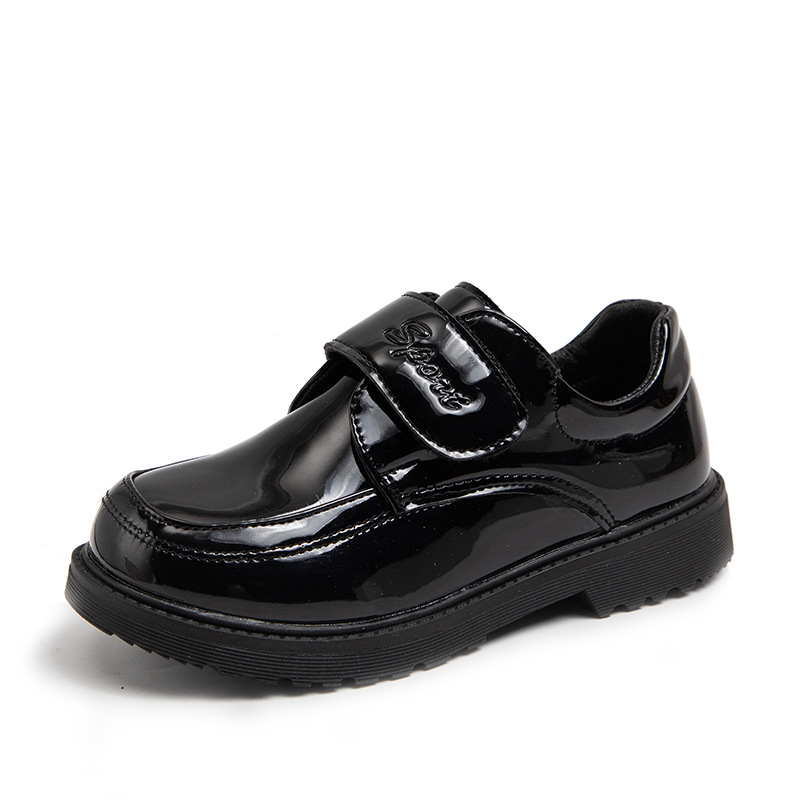 Picture of Children's Shoes, Boys' Leather Shoes, Spring & Fall 2025 New British Style Black Soft Soles, Middle-Aged and Primary School Students' Performance Shoes