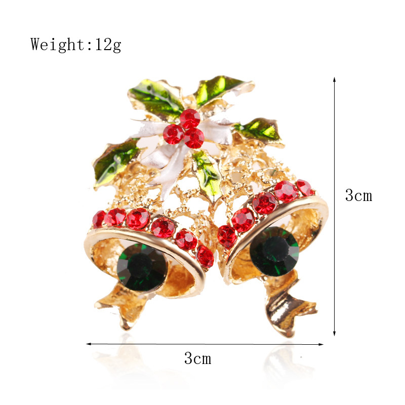 Picture of Lanhao European and American New Fashion Christmas Brooch Christmas Tree Shoes Elk Wreath Snowflake Bell Pin Women
