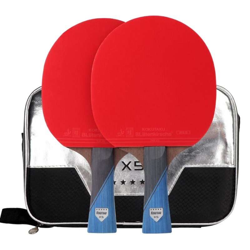 KOKUTAKU koku five-star table tennis racket set 2 foreign trade special authorized brand direct sales