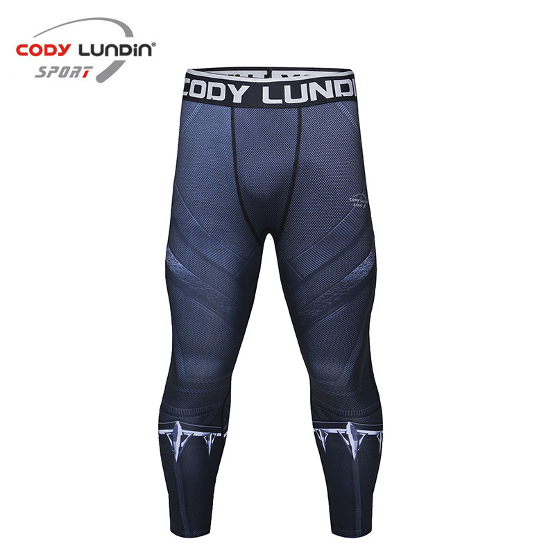 Picture of 2019 Winter new fitness trousers men running yoga 3D printing compression tights wholesale
