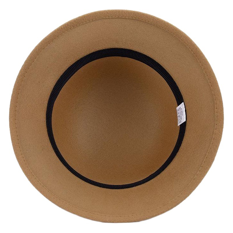 Zhenyueqi South Korea Popular Women's Hat Autumn and Winter Warm Felt Hat Fashionable Elegant Strip Bow Hat Women