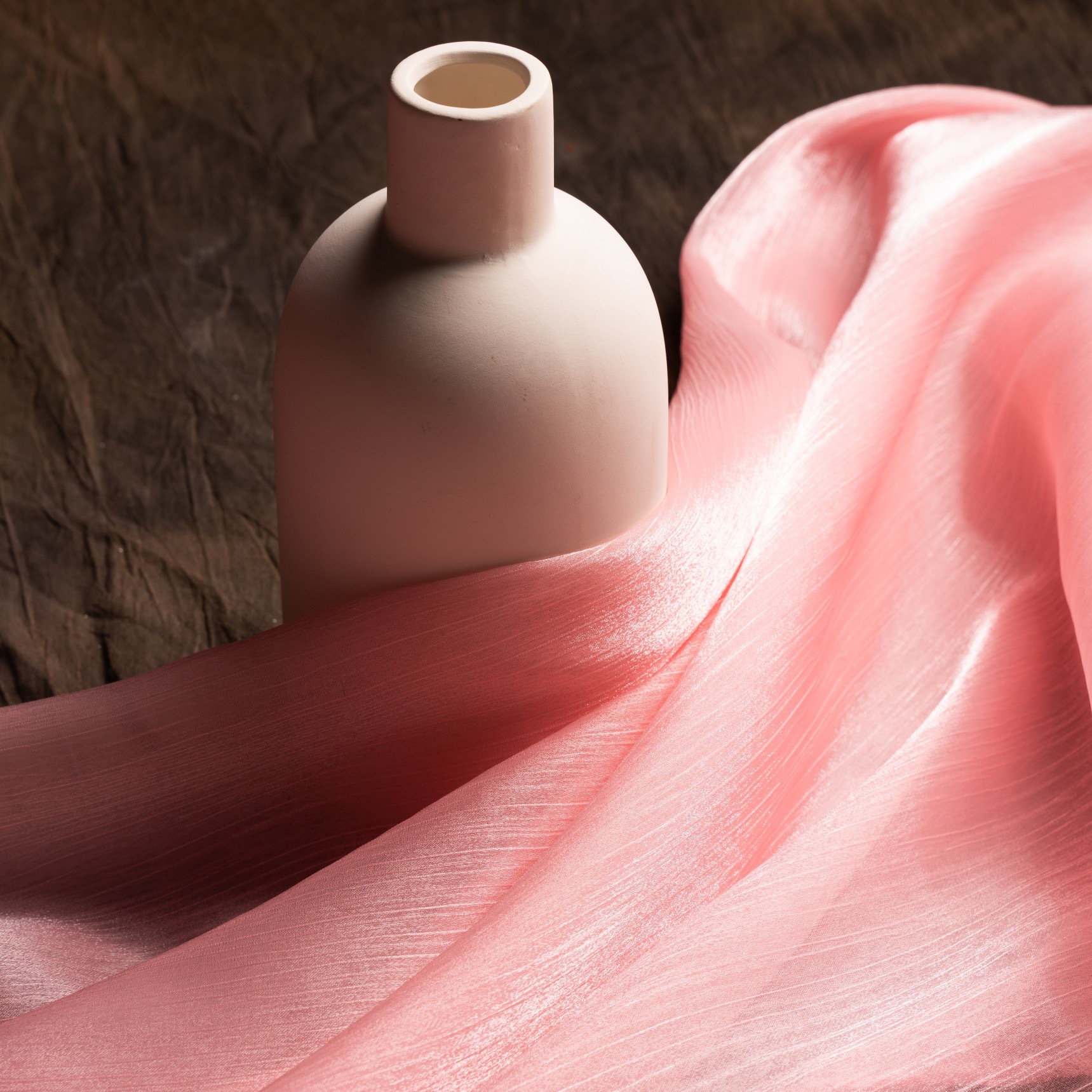 Organza Hanfu Antique Ice Flower Cationic Yarn Fabric Flash Wrinkle Yarn Skirt Large Sleeve Shirt Bright Silk Wrinkle Fabric