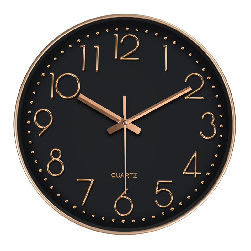 Picture of [14 inch 35cm] fashion mute wall clock creative three-dimensional digital scale wall clock clock non-punch clock
