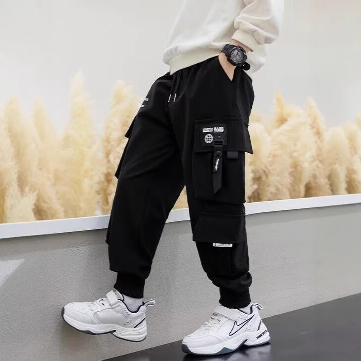Children's Wear Big Children's Casual Pants Boys' Crane Pants Spring and Autumn Soft Boys Trousers 2024 New Fashion Pants