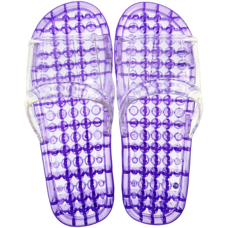 Sandals for Women Summer Indoor Massage Slippers Cut Out Leaking Couple Bathing Plastic Men's Home Bathroom Slippers