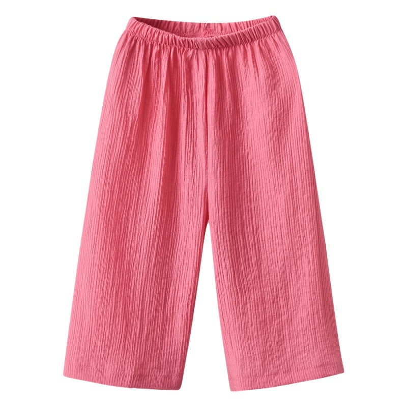 Children's Wear Girls' Summer New Wide-leg Pants Korean Style Simple All-match Anti-mosquito Pants Children's Summer Lightweight Breathable Trousers