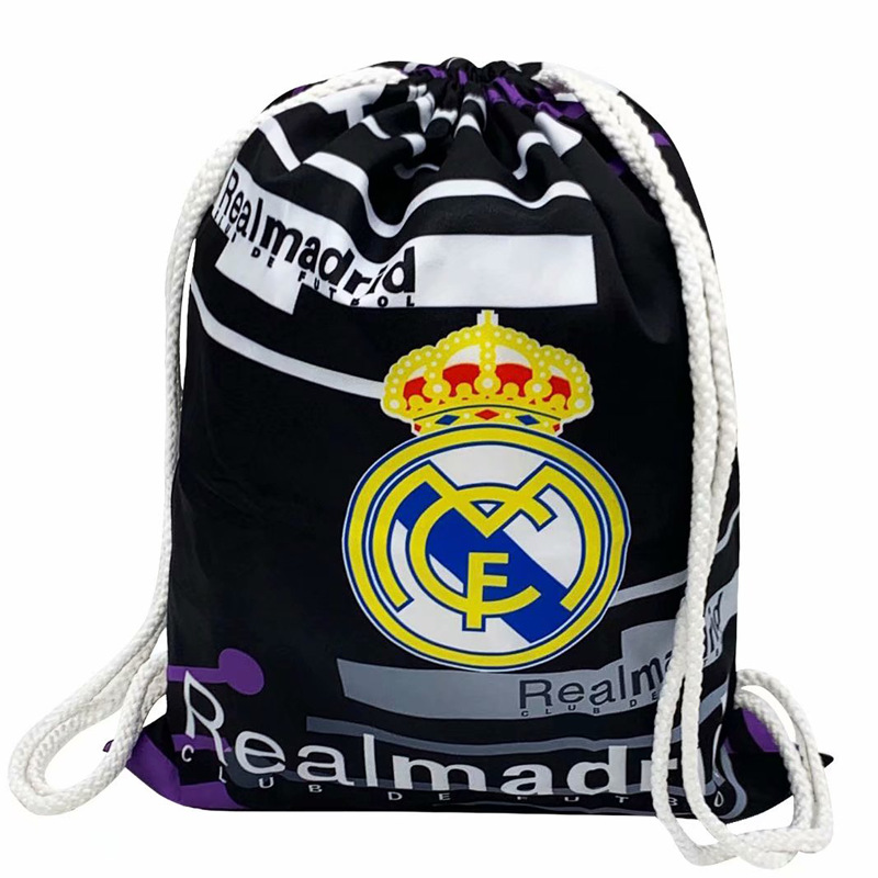 New Real Madrid Juve International ac Milan Football Fans Supplies Shoulder Drawstring Pocket Shopping Bag