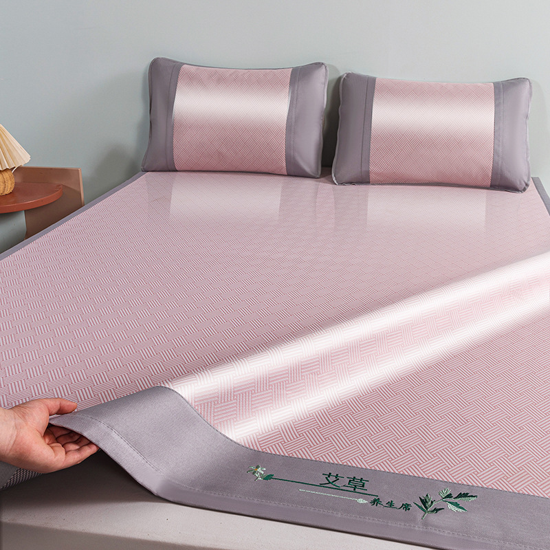 Picture of Class a Carbon Light Ice Silk Mat Student Dormitory Soft Mat Ice Rattan Mat Three-Piece Set Wholesale Antibacterial and Anti-Mite