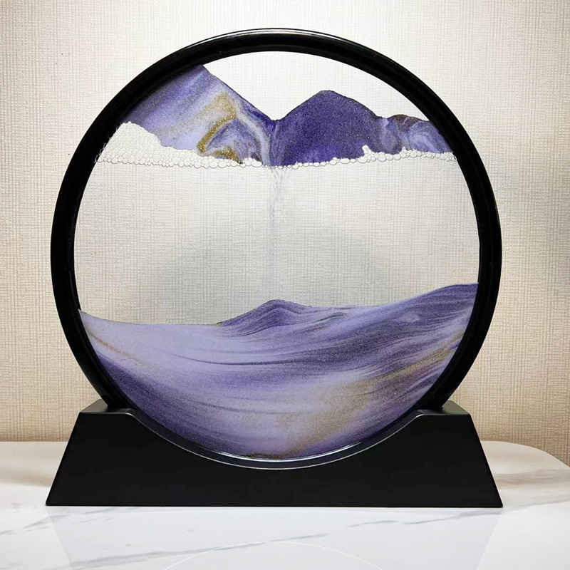 Picture of Creative quicksand painting decompression art home living room office quicksand ornaments desktop decorations light luxury hourglass