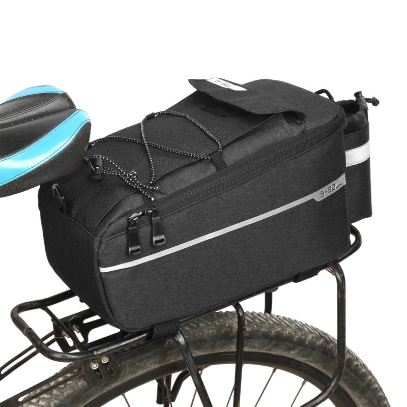 Mountain Bike Back Pack Electric Tail Bag Rack Bag Riding Equipment Camel Bag Accessories Back Seat Bag B- SOUL