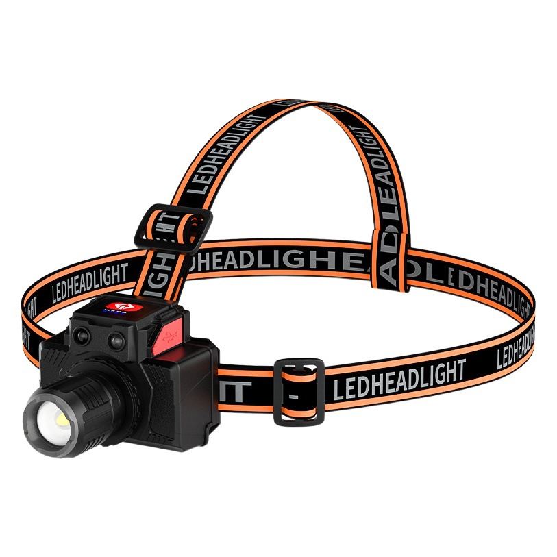 Leopard outdoor strong light headlamp long-range head-mounted rechargeable LED headlamp night fishing miner lamp camping probe flashlight