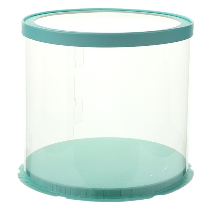 New round transparent lid cake box 6 inch 8 inch 10 inch single layer double layer heightening birthday baking packaging gift box