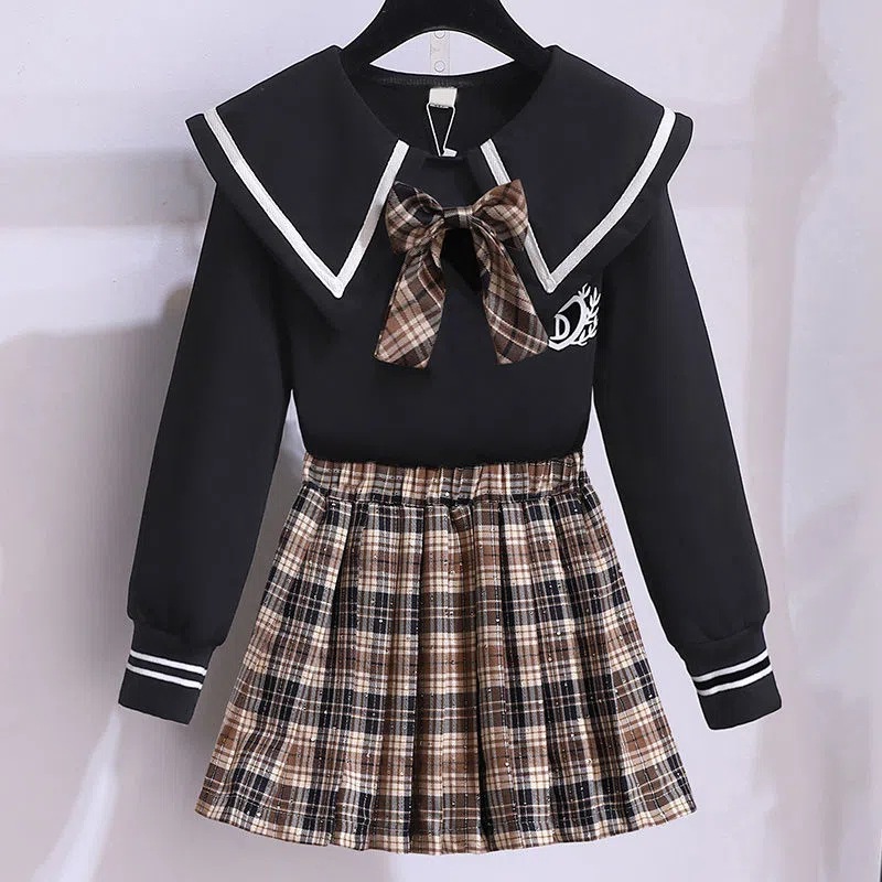 Picture of Girls' Sweatshirt Set Autumn New Spring and Autumn Thin Autumn Children Girls' Stylish Little Girl Fashion Dress