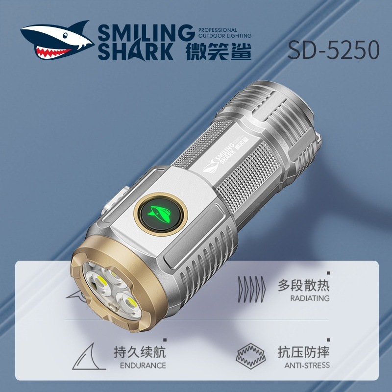 Cross-border new mini fixed focus high-brightness flashlight portable clip design with magnetic outdoor three-bead strong light flashlight