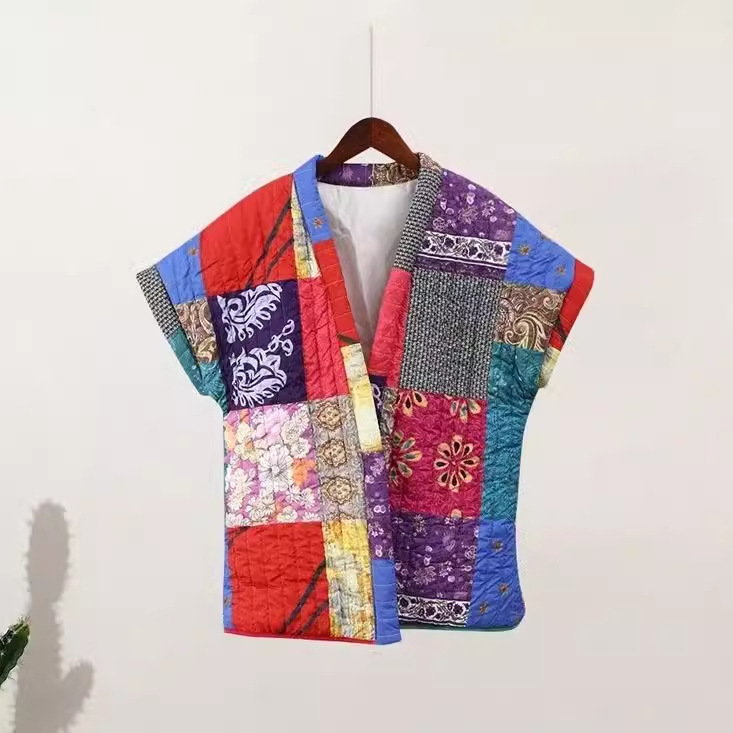 Picture of Cross-border European and American Women's AliExpress Explosions Sleeveless Printed Cotton Vest
