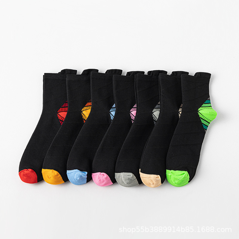 New men and women riding compression socks outdoor running socks