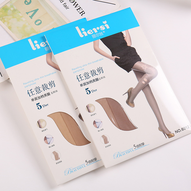 Liz 6912 Velvet 5D Arbitrary Cut Ultra-thin Pantyhose Durable and Silk-free Summer Bottoming Stockings Plus Crotch Stockings