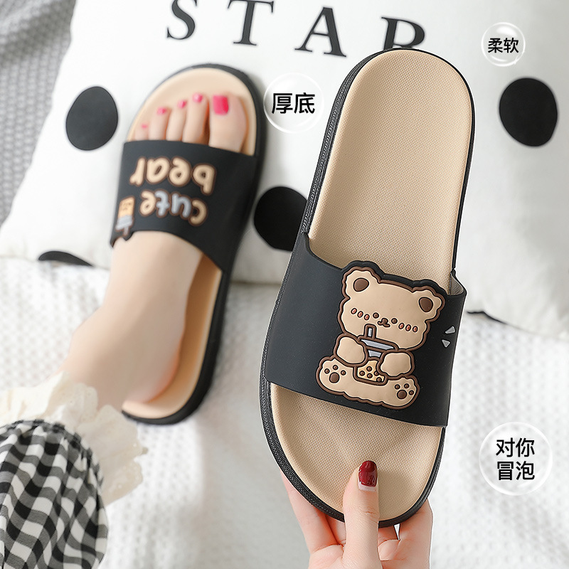 Slippers Women's Summer Outdoor Wear Non-slip Cute Indoor Home Bathroom Bath Couple Men's Summer Slippers Wholesale