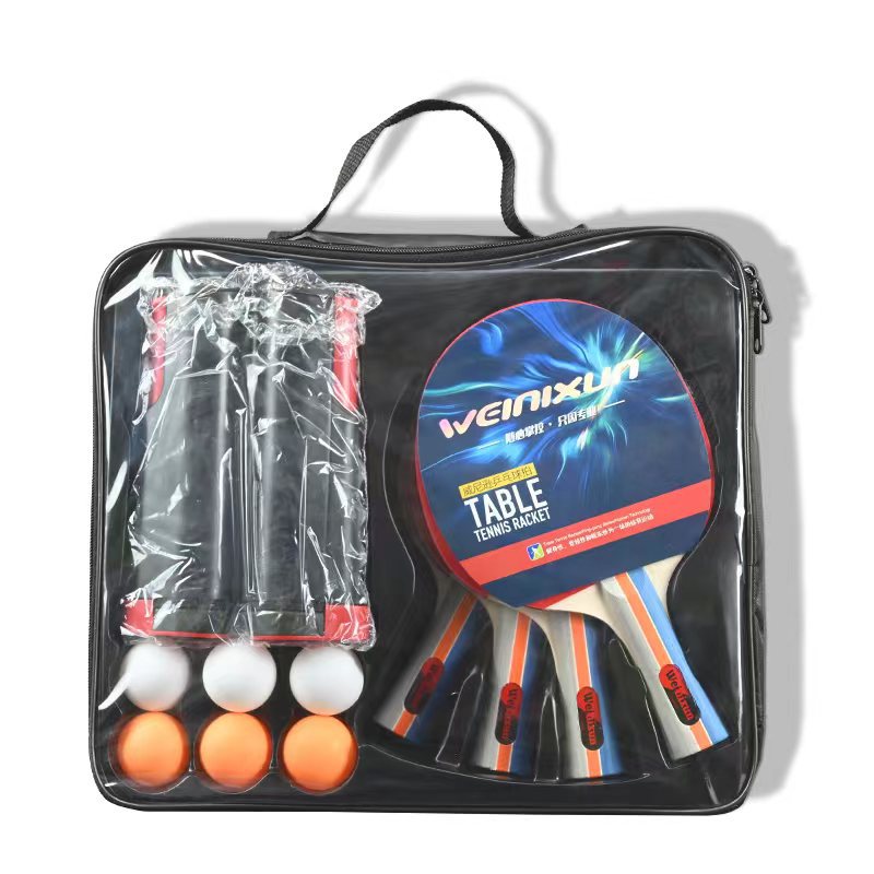 Picture of Venezon Table Tennis Rack suit Amazon 4 Beat 6 Ball with Net Rack Retractable Portable Packaging suit