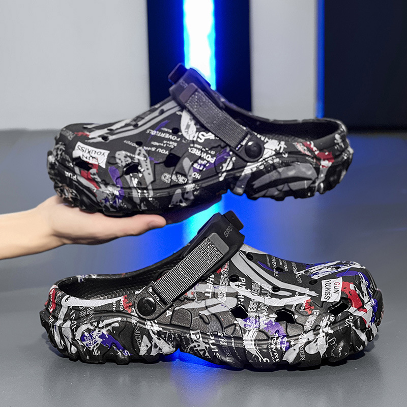 Summer New Cross-border plus size Lightweight Breathable Cave Shoes Internet Popular Creative Personality Fashionable Outdoor Slippers