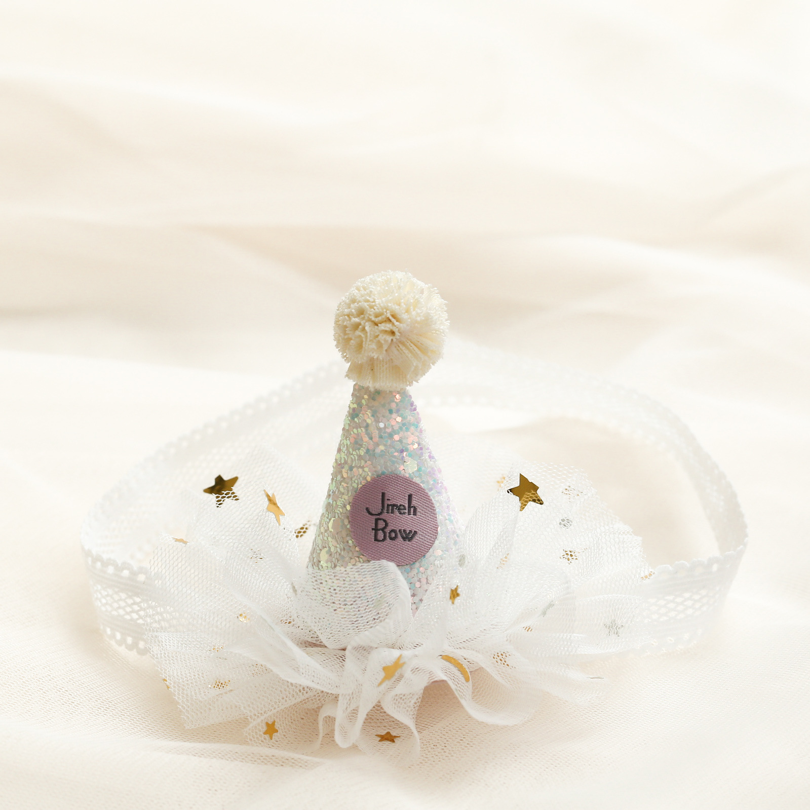 Picture of Korean Style Cute Baby Crown Small Hat Hair Band Baby Newborn Simple Centenarian Banquet Headwear