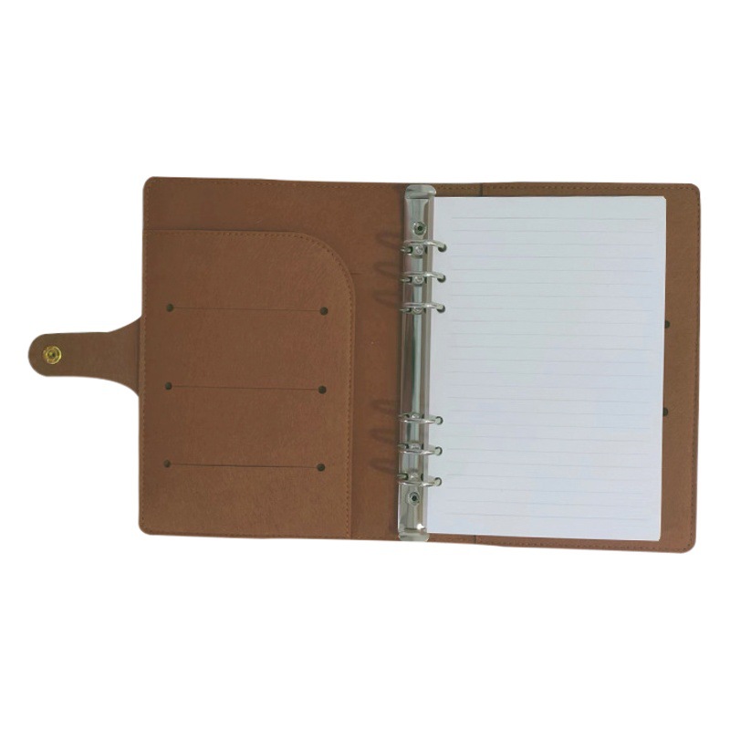 A5 felt loose-leaf book new upgrade visual window color design can be customized 80 inner pages plus pvc zipper