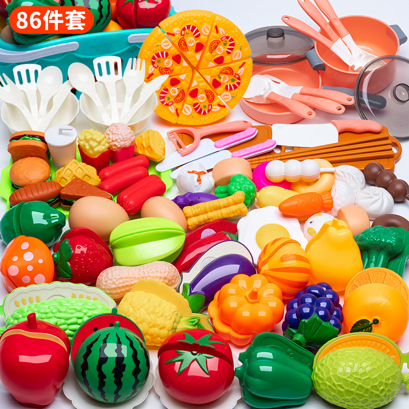 Picture of Children play house simulation kitchen cutting toys girls cooking boys and girls baby cutting fruit cooking set