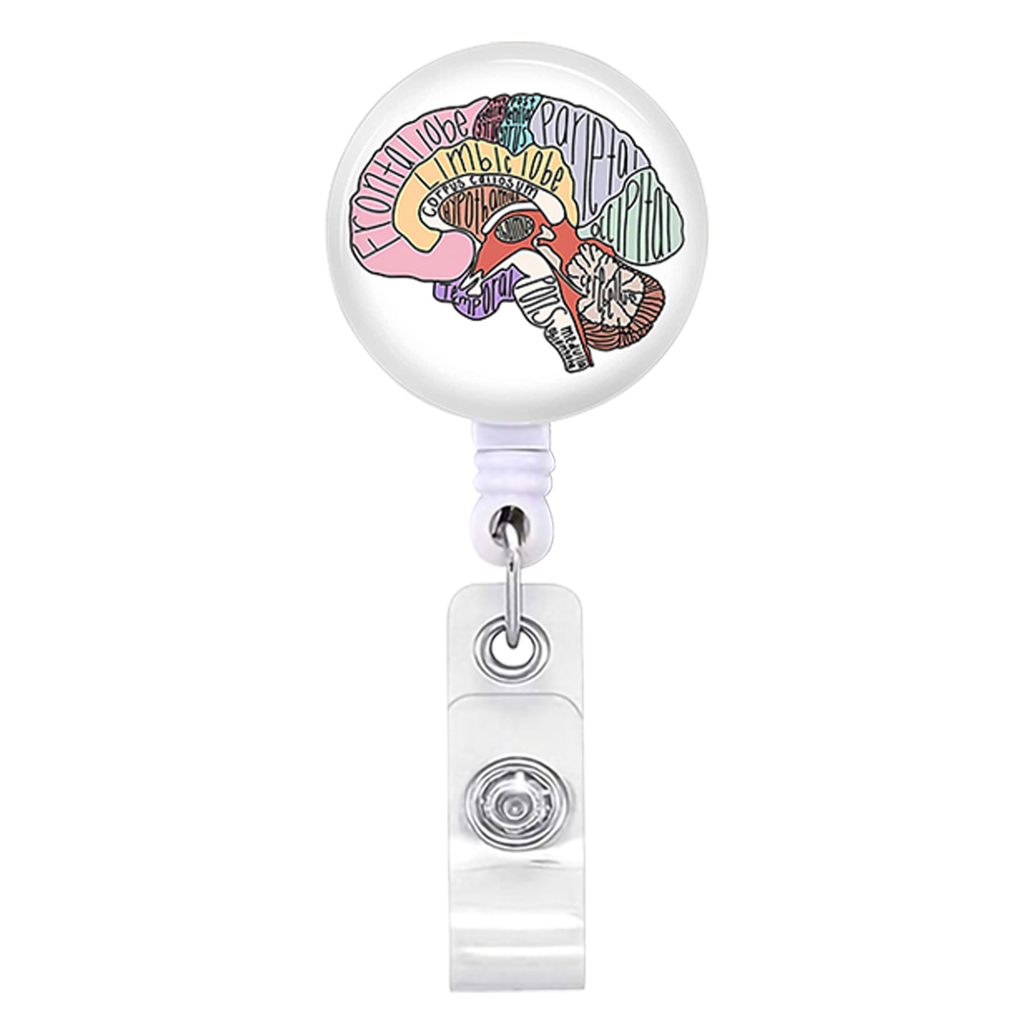 Picture of Heart, Spleen and Lung Brain, Large Intestine Organ Easy-Pull Buckle, Telescopic Easy-Pull Id Buckle, Doctor Nurse Badge Buckle Badge