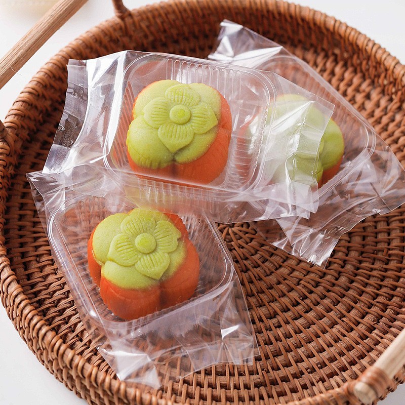 Thickened transparent 50/80g Mid-Autumn Moon Cake Packaging Bag Machine Sealing Ice Skin Flow Heart Moon Cake Egg Yolk Bag Base