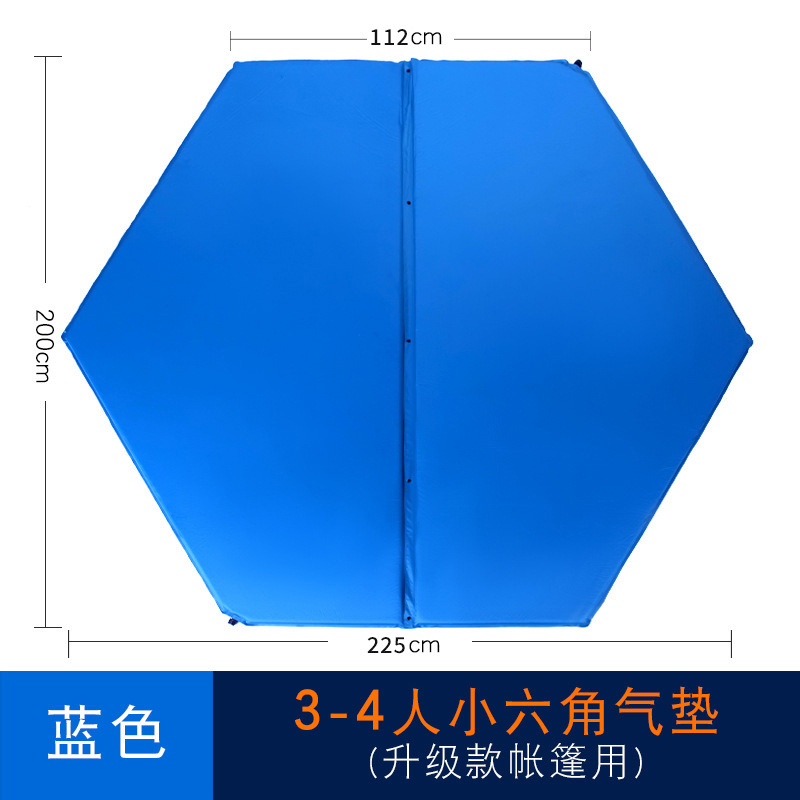 Picture of Hexagon Automatic Inflatable Cushion Thickened Elastic Cotton Inflatable Bed Outdoor Camping Six-sided Outdoor Tent Sleeping Mat Moisture-proof Mat