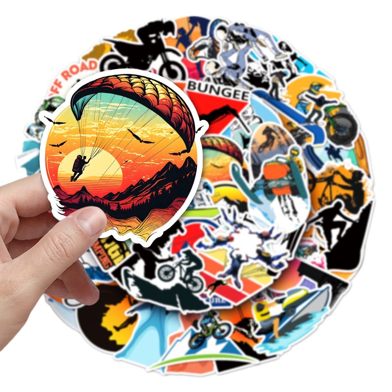 50 sports extreme sports diy hand ledger stickers laptop luggage motorcycle decoration waterproof