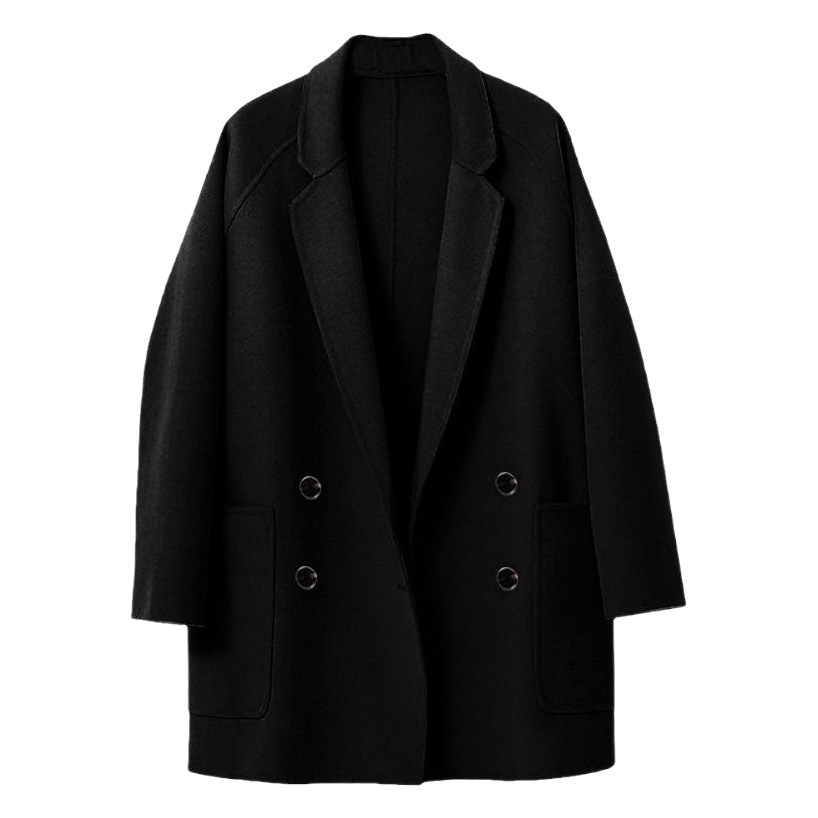 Small Double-Sided Cashmere Outwear for Women 2025 New Fashion Classy Short Loose Woolen Outwear for Women Wholesale