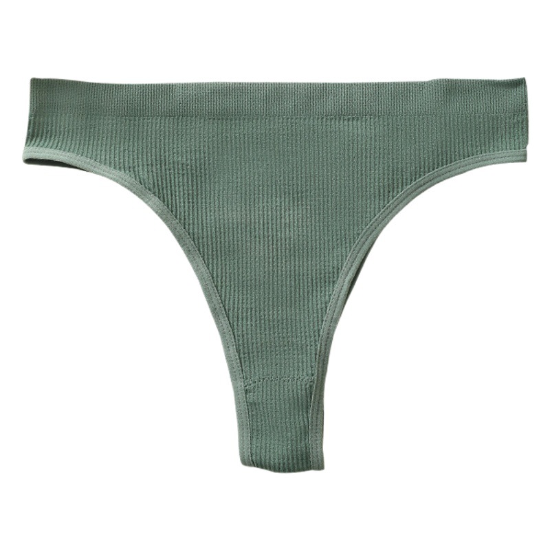 Cross-border Women Sexy Low Waist Thread Seamless Thong Sport Cotton Crotch Triangle T-pants plus size Underwear Girl