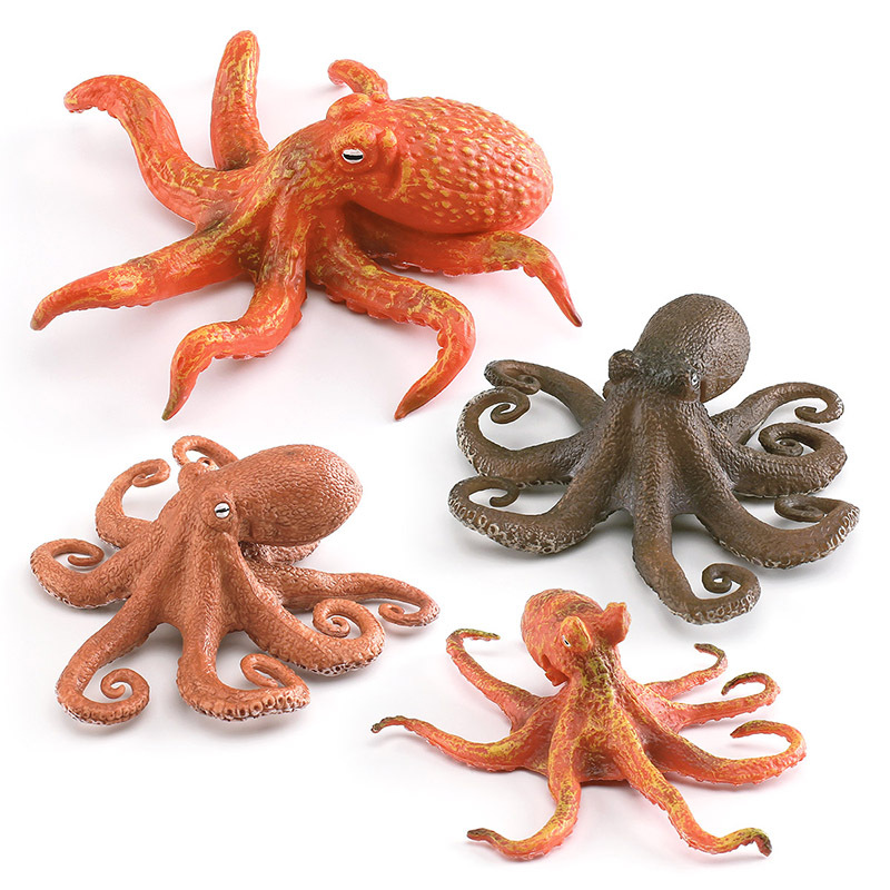 Amazon simulation marine animal model octopus Octopus sitting stone house submarine biological decoration toy
